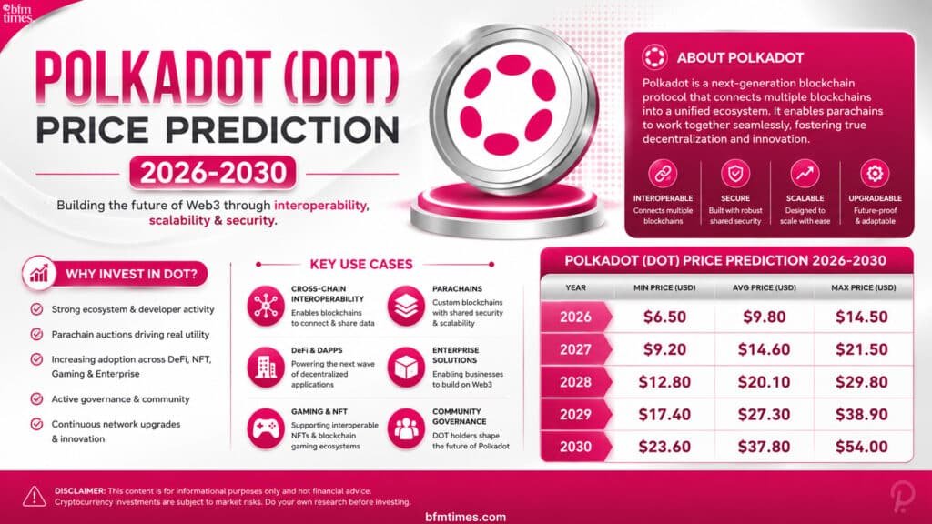 Polkadot (DOT) Price Prediction 2026-2030
