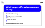 What happens if a stablecoin loses its peg?