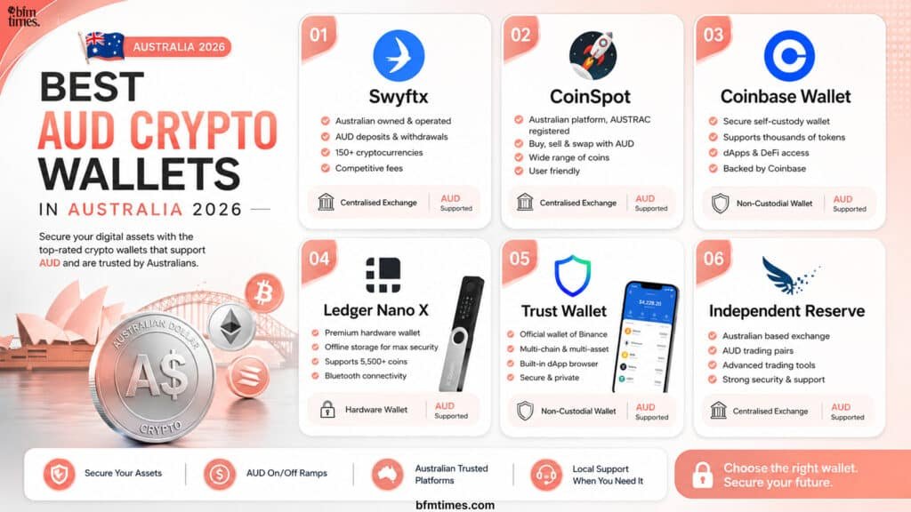 Best AUD Crypto Wallets in Australia 2026