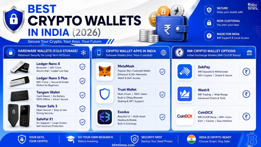 Best Crypto Wallets in India (2026): Secure Options for INR Users