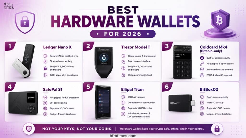 Best Hardware Wallets for 2026: Top Cold Storage Crypto Wallets Compared
