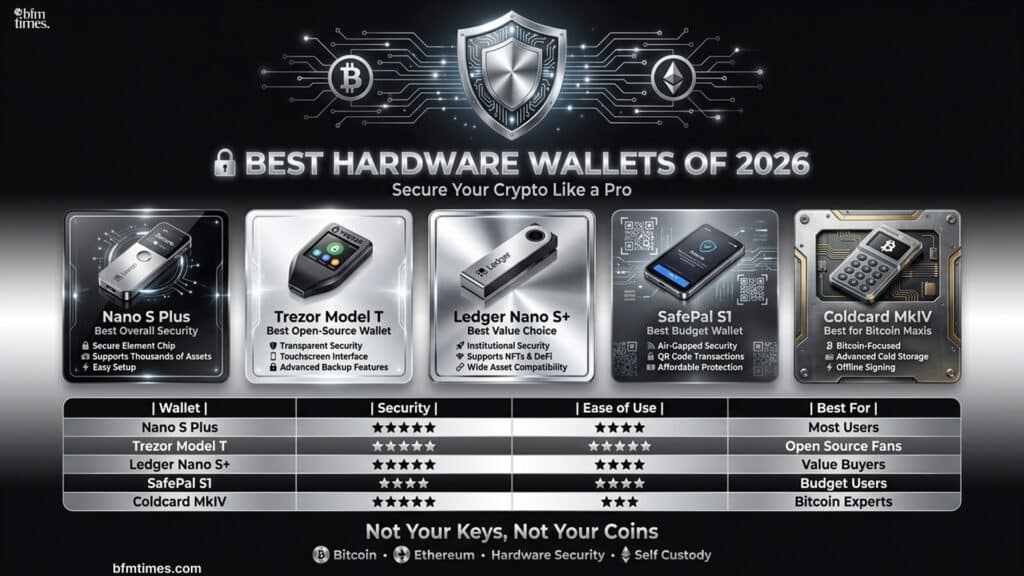 Best of 2026 for Hardware Wallets, which secure your Crypto Storage.