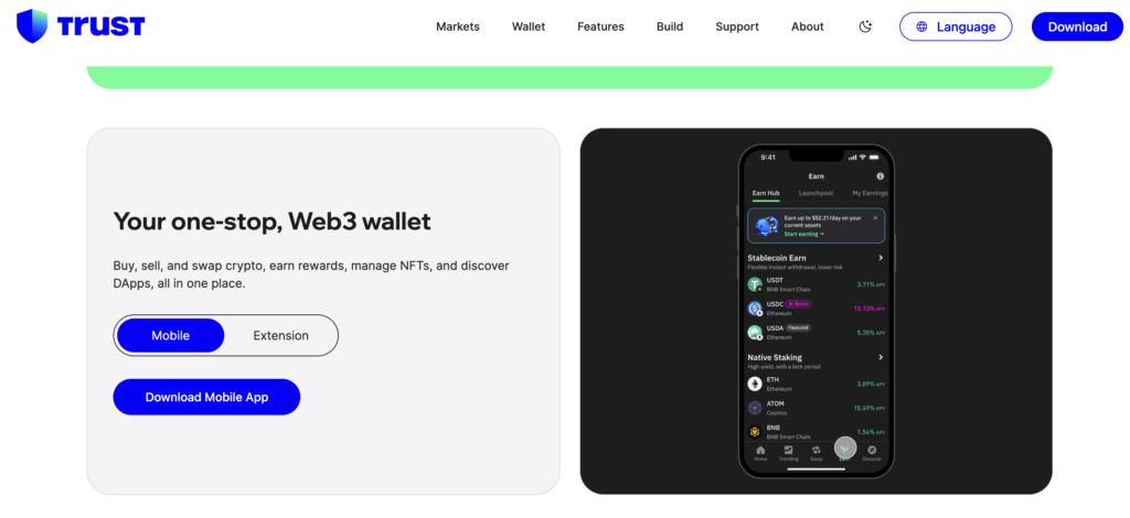 Trust Wallet Interface