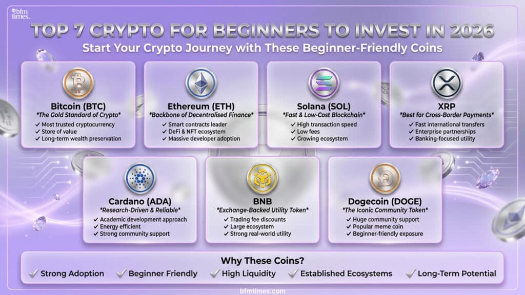 Top 7 Crypto for Beginners to Invest in 2026