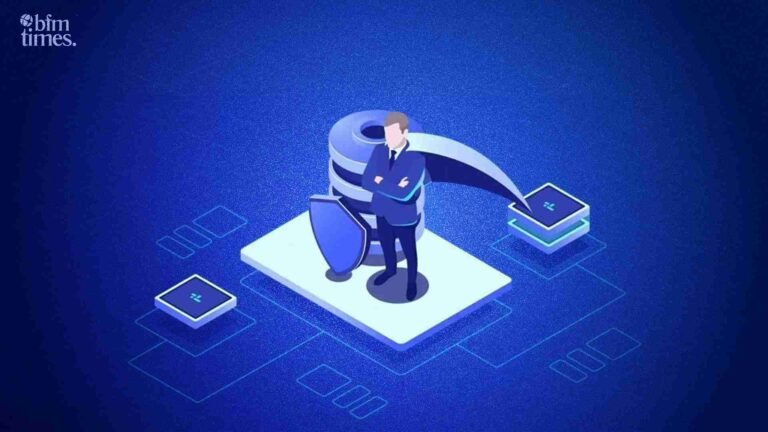 AI insurance illustration showing automated data processing, digital risk assessment, and claims protection system