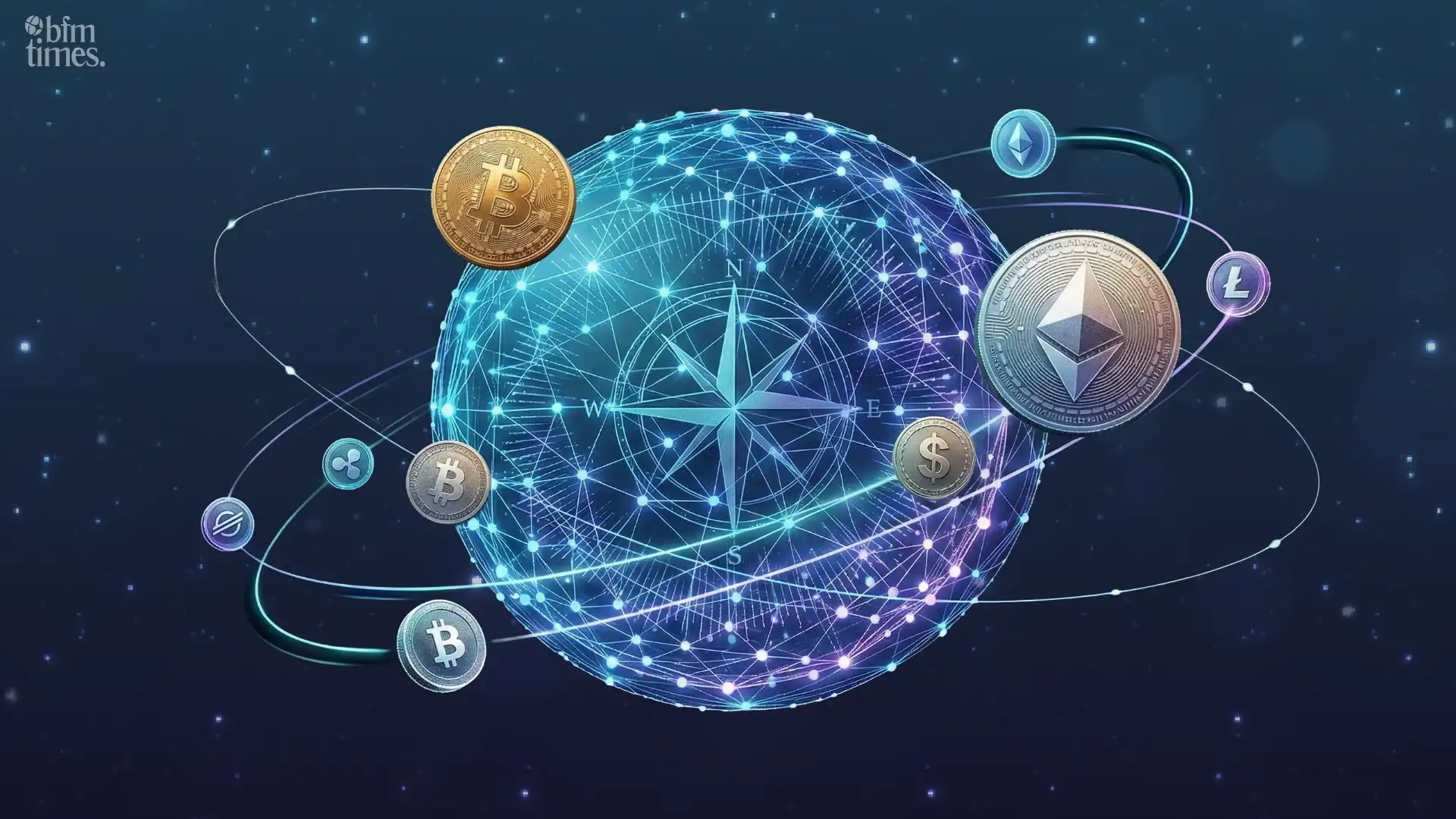 How DeFi Works in Crypto illustrated with Bitcoin, Ethereum, and blockchain network representing decentralized finance ecosystem