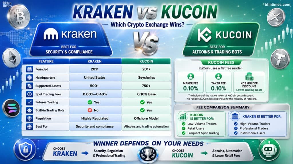 Kraken vs KuCoin: Which Exchange Wins? (Complete 2026 Crypto Exchange Review)