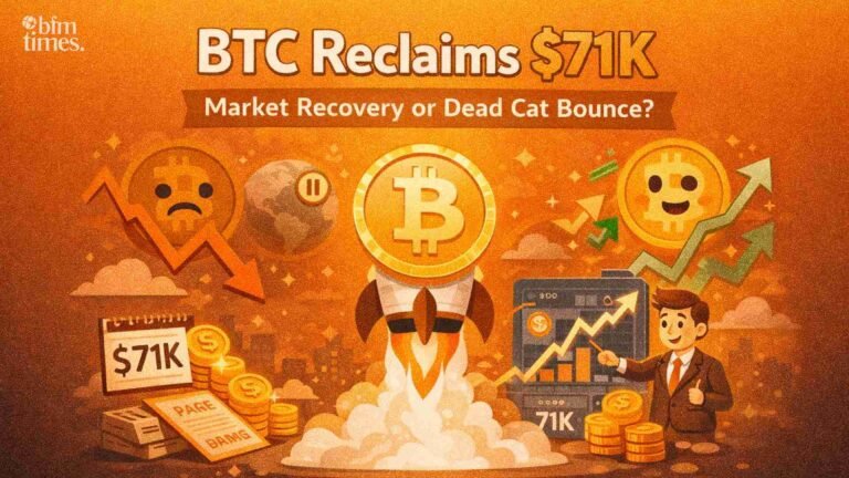 BTC Market Recovery as Bitcoin reclaims $71K amid geopolitical pause raising dead cat bounce debate