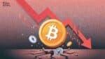 Bitcoin crashing in March 2026 with red downward trend and crypto market decline