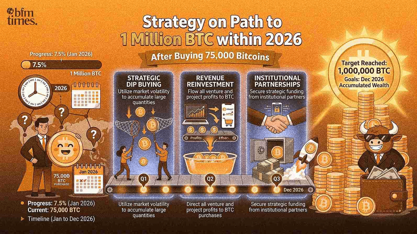 Strategy Buys 75,000 - 90,000 BTC in Q1 of 2026