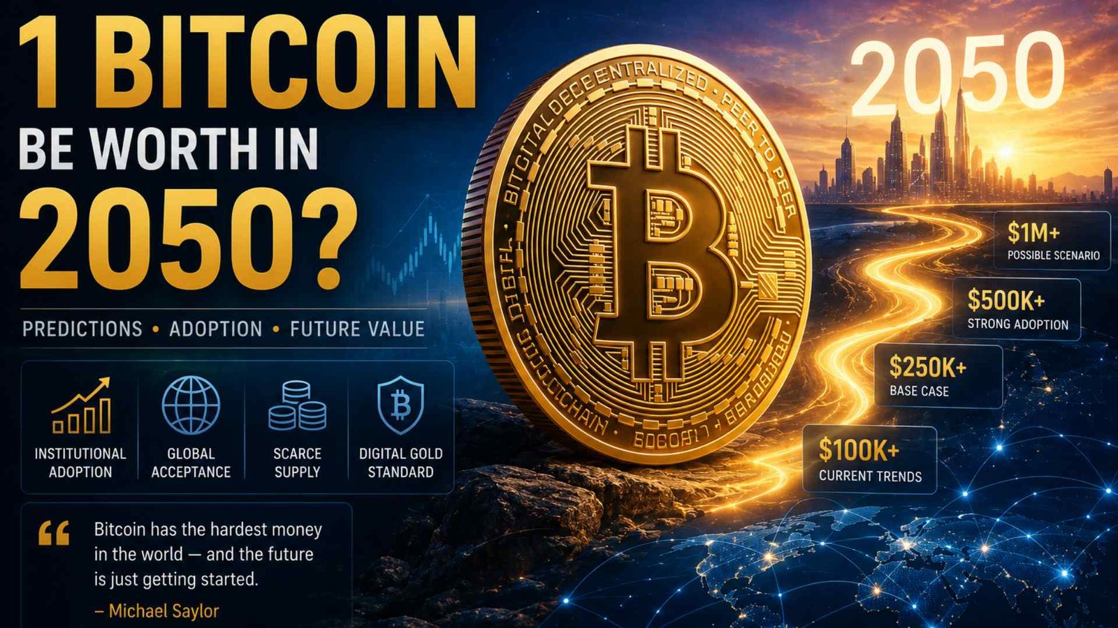 How much will 1 Bitcoin be worth in 2050?